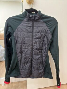 LNDR quilted Jacket - Dark marl green & black
